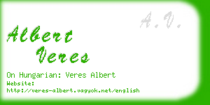 albert veres business card